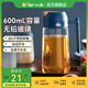 Bear Oil Bottle Automatic Opening and Closing Kitchen Household Glass Vinegar Bottle 600ml Seasoning Jar Soy Sauce Bottle Leak-proof and Oil-free CX-W0037 Dark Blue