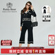 雷迪波尔（Raidy Boer） 秋季新款OL都市风休闲女士套装5009+3010 黑色 L