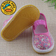 G. Duckkids Baby Kleinkind Sohle Stoffschuhe Schweiß-Absorbent und geruchsfestes weicher Locked Hanfu Blume Pink 691-1 Pastoral Serie kleine rosa Blumen Single-Schuhe 12 innere Länge 12,0 cm