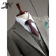 DK high-end men's one-button suit suit men's spring and autumn slim coat business casual formal dress small suit one-button tea gray (suit + trousers) 4XL 58 (158-175Jin Jin equals 0.5 kg)