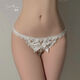 A rope thong T-pants large size extremely small ultra-small thin line high elastic girls underwear ins style underwear personality white
