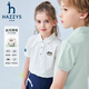 HAZZYS children's clothing for boys and girls 2025 summer new Polo short sleeves off white 130