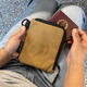 Sanqihu niche multifunctional passport bag ID storage bag travel portable waterproof coin wallet card bag black