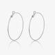 Nianfu S925 Silver Needle Plain Hoop Earrings Light Luxury Niche High-end Temperament Large Circle Earrings Mid-Autumn Festival Gift for Girls Plain Hoop Earrings 5cm S925 Silver Needle