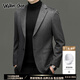 Walker Shop西服外套男2025春季新款【甄选羊毛羊绒】轻奢商务休闲单西外套男 黑色 L /175