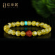 OUCERNY beeswax bracelet natural amber raw stone gold twisted round beads multi-treasure diy gold and white beeswax with southern red Buddha head bracelet for women