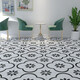 All-Ceramic Nordic 60*60 Schwarz-Weiß-Blumenfliesen-Restaurant-Bekleidungsgeschäft Badezimmer Anti-Rutschgeschäft Kee-resistente Bodenfliesen 6627 600*600
