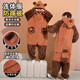 Sangqin couple one-piece pajamas for female students in autumn and winter cartoon coral velvet plus velvet thickened home clothes for men loose coral velvet-YPF#3891# [zipper one-piece] M XL 170c women's style [weight 120-130Jin [Jin equals 0.5 kg]]