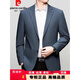 皮尔卡丹（pierre cardin）高端商务西服男2025春夏秋季时尚休闲单西薄款西装外套 灰色6630 M 170 【推荐100-120斤】