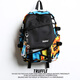 TRUFFL2025 Schulbag Graffiti Männlich Großkapazität Mittelschule Rucksack weibliche Grundschule Travel Mountesering Computer Rucksack Schwarz Videospiel Coole Farbe