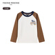 Teenie Weenie Kids Bear Children's Clothing Boys Casual Style Raglan Long Sleeve Printed T-Shirt Blue 130 cm