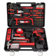 
Kraftwell 126-piece hand drill tool box set for household dual battery electric screwdriver set P3893A 14.4V lithium battery 112-piece set P3094A [Special invoice]