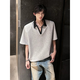 7 high-quality cleanfit shoulder pad short-sleeved T-shirt for men's summer new front-shoulder polo shirt heavy loose half-sleeved top for men WYN-733 gray XL
