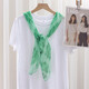 Écharpe longue en soie imprimée en mousseline de soie imprimée fraîche et sucrée Nouveau style pour le printemps et l'été pour femmes Smatel Scarf à la mode.
