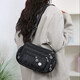 New large capacity waterproof nylon European and American fashion trends for women with large capacity simple and versatile retro one-shoulder crossbody bag black