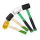 Tianzhuo Hardware Rubber Hammer Installation Hammer Large Rubber Hammer Nylon Floor Tile Installation Hammer Solid Hammer Head Rubber Hammer 1000g Plastic-coated Rubber Hammer Black Large (0.93KG)