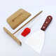 Raft core bamboo dragonfly pancake artifact household tools fried grain cake scraper egg cake rake stand combination set 13cm rake/14cm bamboo scraper/wool brush