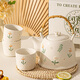 Meidu ceramic water set mug afternoon tea living room flower teapot teacup set housewarming wedding gift box small daisy flower tea set one pot four cups