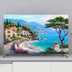 Shantou Lincuns neuer TV-Staub Cover TV-Cover Sonnenschutzmittel 65-Zoll-Schutzabdeckung Hängende gebogene Bildschirm Tisch Landschaft B1392 Regenbogen 32 Zoll 80*50 cm