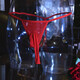 LISM sexy underwear men's thong sexy shiny jj set men's underwear elephant T transparent breathable stockings tight black one-line thong [open]