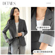 Chu Shen Spring and Autumn Blazer Women's Versatile Lapel Collar Fashion Spliced Striped Cuffs Commuting Casual Jacket S43U023