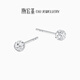 Chao Acer Platinum Ball Beads PT950 Platinum Earrings for Ear Supporting Small Earrings Priced Birthday Gift One Pair Approximately 0.85g