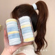 Manfuyu rubber band hair tie for women, high-end headband, cute girl, sea salt blue hair rope, high elasticity and durability, ponytail hair tie, sea salt series, 10 pieces - pattern