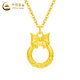 CHINA GOLD 18K gold bow peace buckle pendant for women new clavicle Valentine's Day birthday gift for girlfriend and wife 18K gold bow peace buckle pendant free silver chain about 0.15g