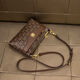 Coole Känguru Leder-Mobiltelefone Münzbrieftasche Frauenbeutel 2025 Neue hochwertige modische und vielseitige Umhängetaschen Crossbody-Tasche Kaffeefarbe