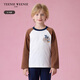 Teenie Weenie Kids Bear Children's Clothing Boys Casual Style Raglan Long Sleeve Printed T-Shirt Blue 130 cm