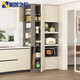 
Creamy kitchen storage high cabinet side cabinet integrated electrical seasoning storage cabinet multi-function cupboard 8G328 style 11150*600*2300