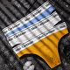 Bofu Bird European and American style men's underwear sexy convex sports fitness letter waist cotton low-waist seamless briefs thong black XL