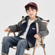 Duojia Boys' Knitted Jacket Spring and Autumn Children's Comfortable Casual Hoody Autumn Trendy Children's Versatile Color Block Raglan Sleeve Top