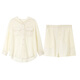 Vanciman Casual Commuter Laiseers Set Women's Summer New Kapuzen-Top-Shorts Casual Zwei-teiliger Aprikose M.