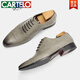 Cartelo Zapatos de cuero de tres articulaciones para negocios para hombres ropa formal de primavera y verano de cuero hecho a mano Poined Toe Oxford Zapatos de boda British Derby Zapatos KD9226 40