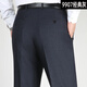 Siete lobos primavera y verano pantalones de seda de moras delgados para hombres delgados pantalones de seda de secundaria de mediana edad para hombres pantalones para hombres de mediana edad F9905# elegante gris 29 (2 pies 2 cintura)