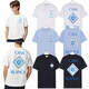 Lee Kids Casablanca Hombres y mujeres Camiseta de cuello redondo de la marca de moda de la mano corta de manga corta.