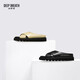 DEEP BREATH Deep Breath Women's Shoes Cowhide Open-toe Holiday Style Casual Flat Slippers Sandals Women's AX14098 Beige 37