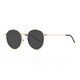 [Same style of Liu Renna] Women's sunglasses 2025 new retro round metal small frame sunscreen sunglasses 826 gold frame tea sheet [glass box + mirror cloth]