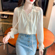 
Star Bellie 6187 Very Fairy Chiffon Top Design Female Niche Female Style Gentle Super Fairy Ruffle Shirt White S