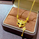 Lanlian Shenzhen Shuibei gold silver-covered fox mask pendant necklace tassel new 2025 Chinese Valentine's Day gift for girlfriend Fox necklace (1 gram gold-covered)