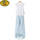
G.DUCKKIDS girls summer suit 2025 new children's summer outfit forest sweet mid-large children summer sleeveless vest 9992 white + 15266 blue 140 cm