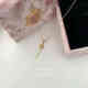Only pair of gold key pendant S925 silver high-end light luxury niche design k gold necklace women's 2025 new style