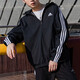 Adidas Sports Set Men's 25 Spring Fitness Training Woven Breathable Hooded Jacket Jacket Football Sports Cat Pants IB0384+IB5012 M