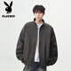 花花公子（PLAYBOY）美式cleanfit教练夹克男2025春秋轻量户外防泼水工装百搭立领外套 H1049-黑色 夹克 L 建议120-135斤