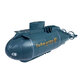 
Ultra-small mini remote control submarine charging wireless remote control speedboat creative children's water toy electric boat Black nuclear submarine-49mhz charging head + charging cable-send remote control battery + tools