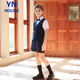 Yinuofang Kinderanzug Sommer Marine Blue Blumenjungenanzug Junge Klavier Performance Gastgeber Blumenjungen Kleid Anzug
