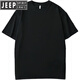 Jeep Spirit Boys kurzärmeligte T-Shirt-Männer Hip-Hop Sommer 2025 Neue Männer großer großer, vielseitiger Paar T weißes Baumwoll-1483 2xl-Empfohlenes Gewicht 155-175