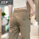 JEEP SPIRIT Jeep Workwear Casual Pants Men's Summer Thin Men's Pants Ice Wire Quick Dry Loose Sports Harem Pants Crop Pants K09 Camel + K09 Khaki Thick 5XL Recommended 196-220Jin [Jin equals 0.5 kg]