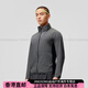 Saucony Farbblocked gewebte Rennsport-Anti-Retro-Sportstand Halsband UV50+ atmungsaktueller Sonnenschutz Jacke Herren Silber Schwarz Silber Schwarz M.